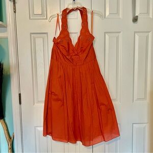 Max & Cleo Sundress in Orangey-Coral